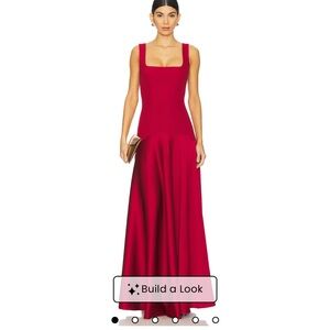 L’Academie by Marianna Sydney Gown in Oxblood Red